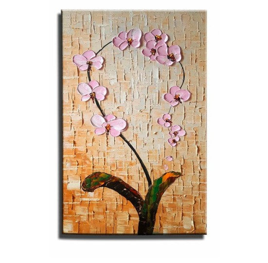 Flower Paintings, Acrylic Flower Painting, Abstract Flower Art, Palette Knife Paintings, Impasto Paintings, Bedroom Wall Art, Still Life Paintings