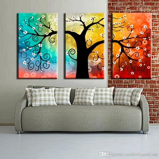 Living Room Wall Art, Abstract Painting for Living Room, Canvas Paintings for Living Room, Acrylic Flower Paintings