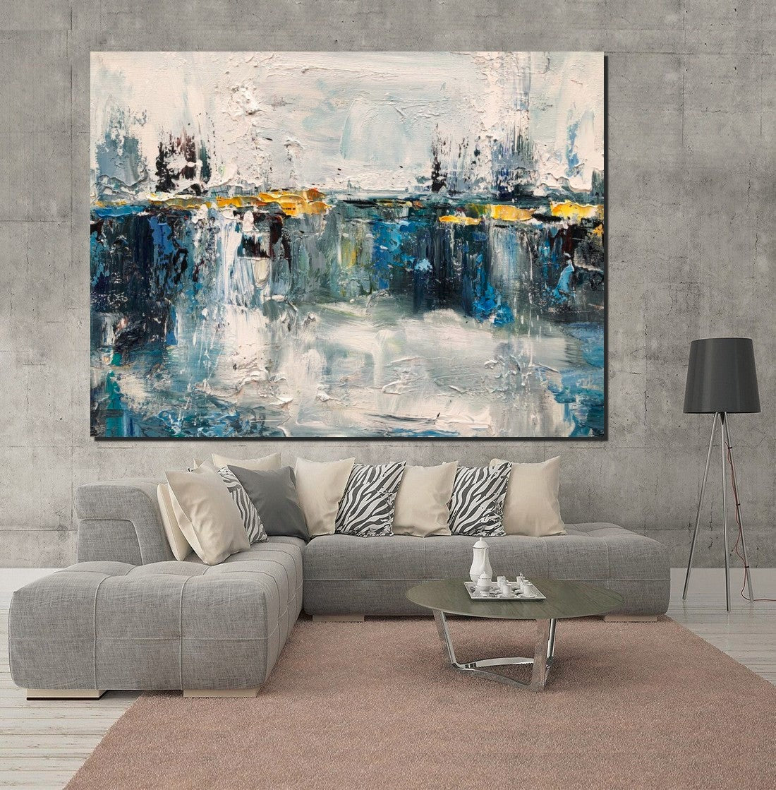 Living Room Wall Art Painting, Extra Large Acrylic Painting, Simple Modern Art, Palette Knife Paintings, Modern Contemporary Abstract Artwork