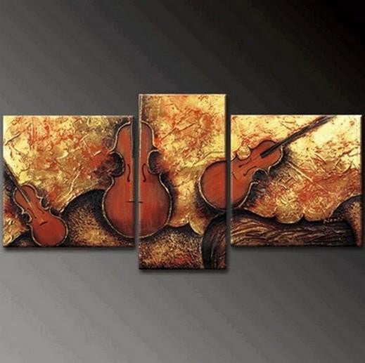 Extra Large Painting, Abstract Painting, Living Room Violin Wall Art, Modern Art, Acrylic Art, Painting for Sale
