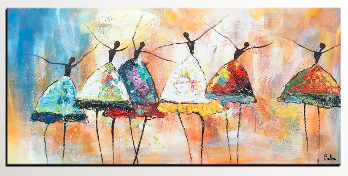 Abstract Painting for Living Room, Acrylic Canvas Painting, Ballet Dancer Painting, Wall Art Paintings, Custom Abstract Painting, Buy Art Online