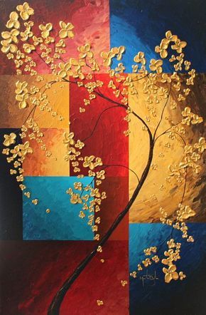 Acrylic Tree Paintings, Canvas Tree Paintings, Simple Painting, Easy Tree Paintings for Beginners