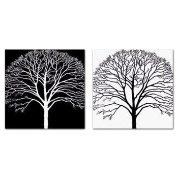 Black Tree Painting, White Tree Painting, Abstract Tree Paintings, Easy Tree Paintings for Beginners, Acrylic Tree Painting