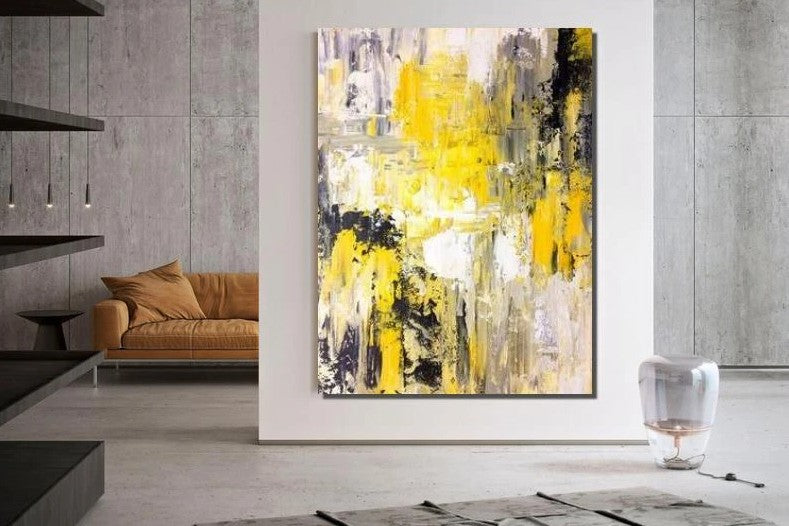 Original Large Contemporary Abstract Artwork, Modern Wall Art Painting on Canvas, Simple Acrylic Painting for Living Room