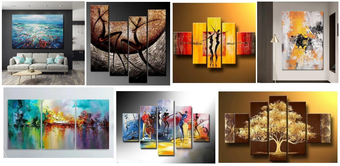 Modern Canvas Painting, Living Room Wall Art Ideas, Buy Abstract Art  Online, Heavy Texture Art, Large Acrylic Painting on Canvas