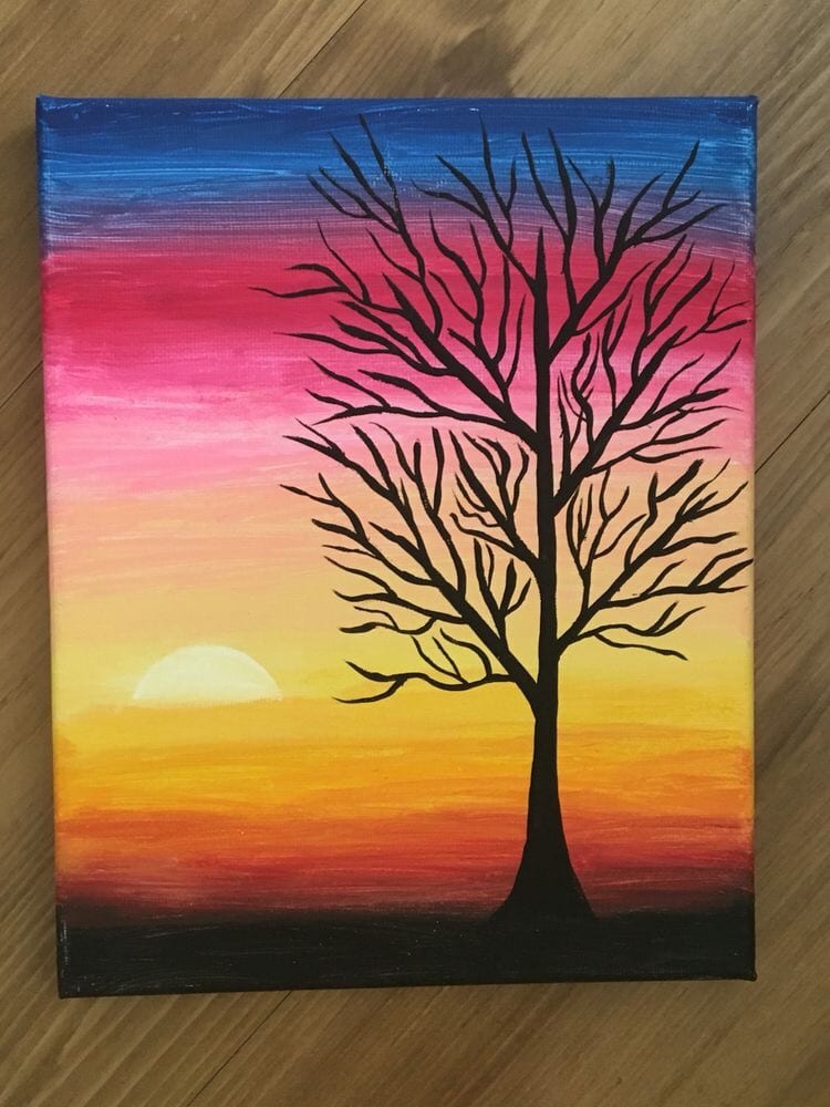 Tree Branch Painting, Abstract Tree Paintings, Easy Tree Paintings for Beginners, Acrylic Tree Painting