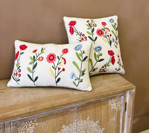 Decorative Throw Pillows for Couch, Bird Embroidery Pillows, Cotton an –  Grace Painting Crafts