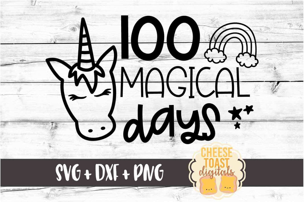 Download 100 Magical Days Of School Unicorn Rainbow Svg Free And Premium Svg Files Cheese Toast Digitals