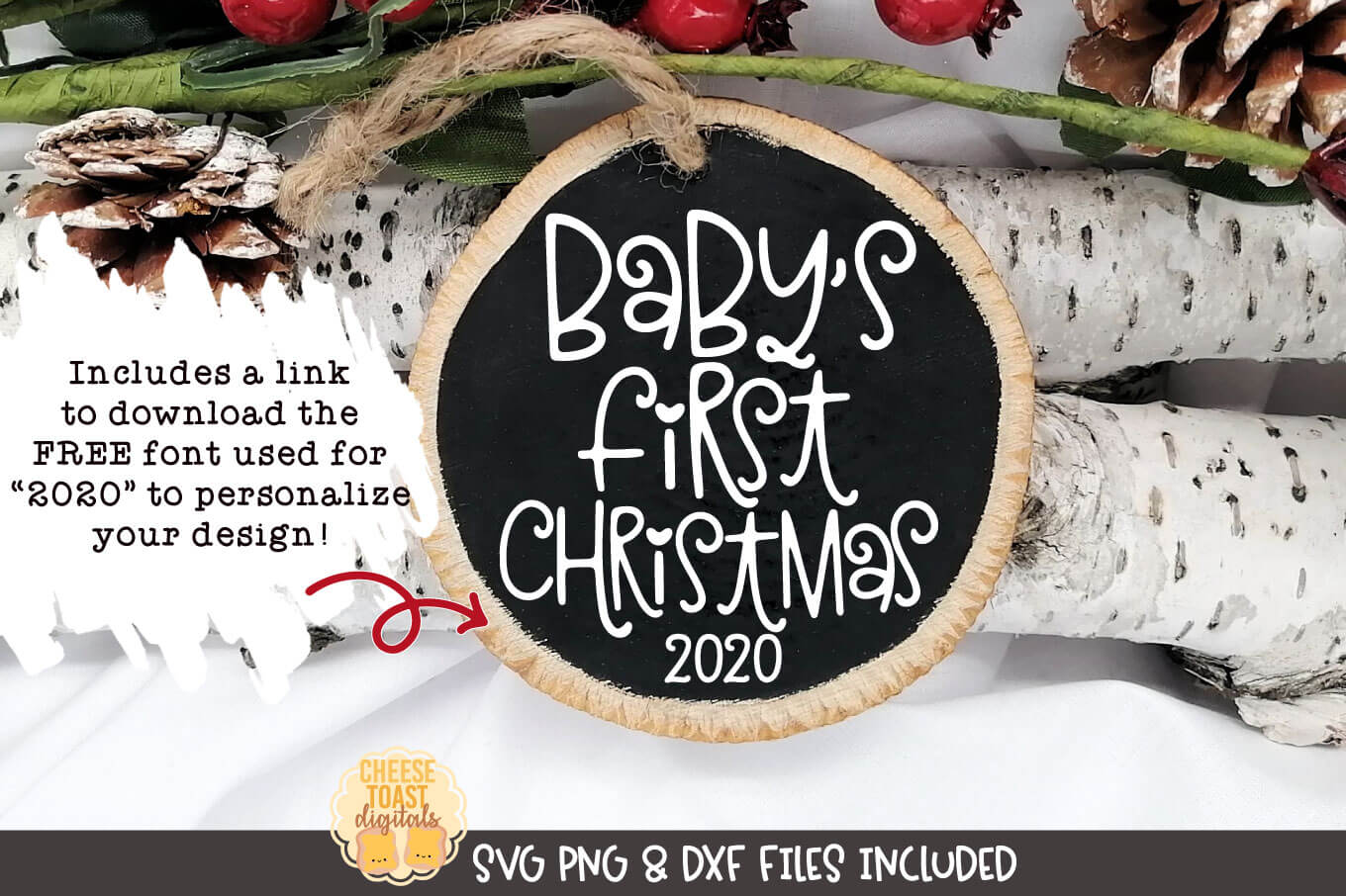Baby S First Christmas Svg Free And Premium Svg Files Cheese Toast Digitals