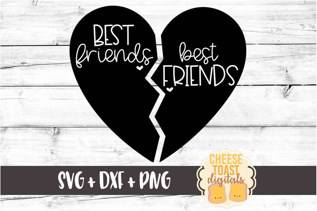 Download Best Friends Friendship Hearts SVG - Free and Premium SVG Files - Cheese Toast Digitals