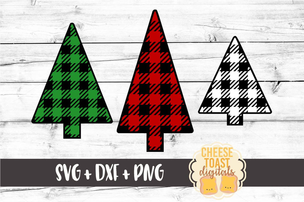 Buffalo Plaid Tree Set Svg Free And Premium Svg Files Cheese Toast Digitals