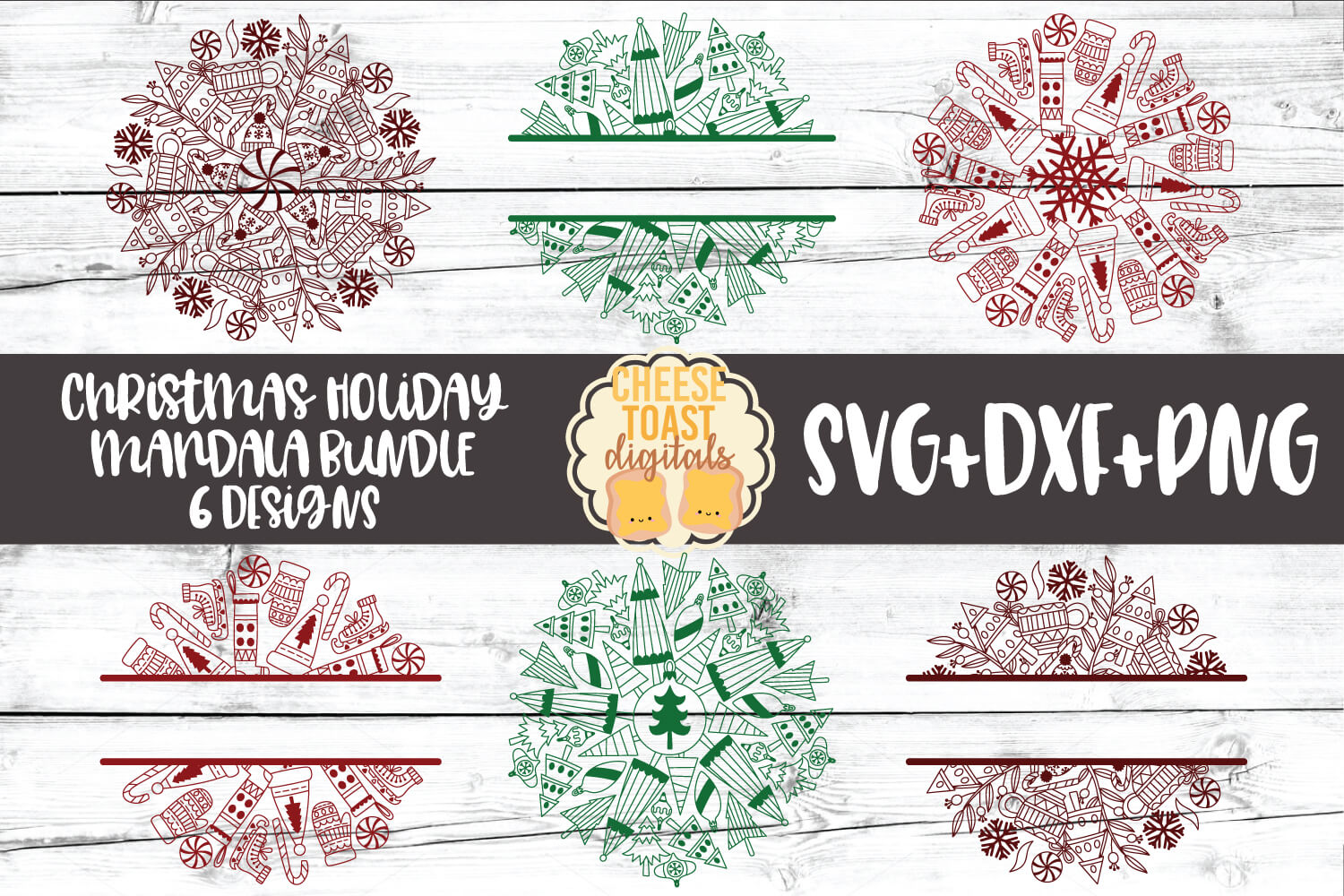 Download Christmas Mandala Svg Bundle Free And Premium Svg Files Cheese Toast Digitals