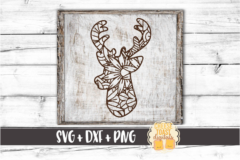 Download Deer Floral Zen Doodle Svg Free And Premium Svg Files Cheese Toast Digitals