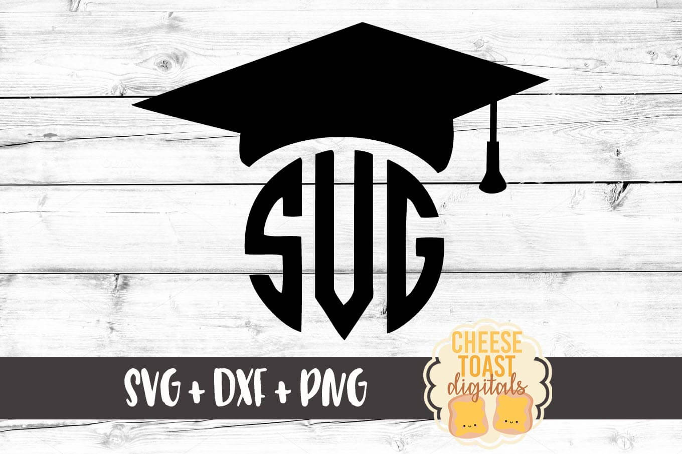 Download Graduation Cap Monogram SVG - Free and Premium SVG Files - Cheese Toast Digitals