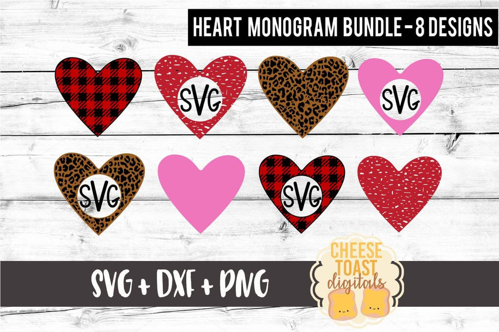 Download Valentine S Day Monogram Svg Bundle Free And Premium Svg Files Cheese Toast Digitals