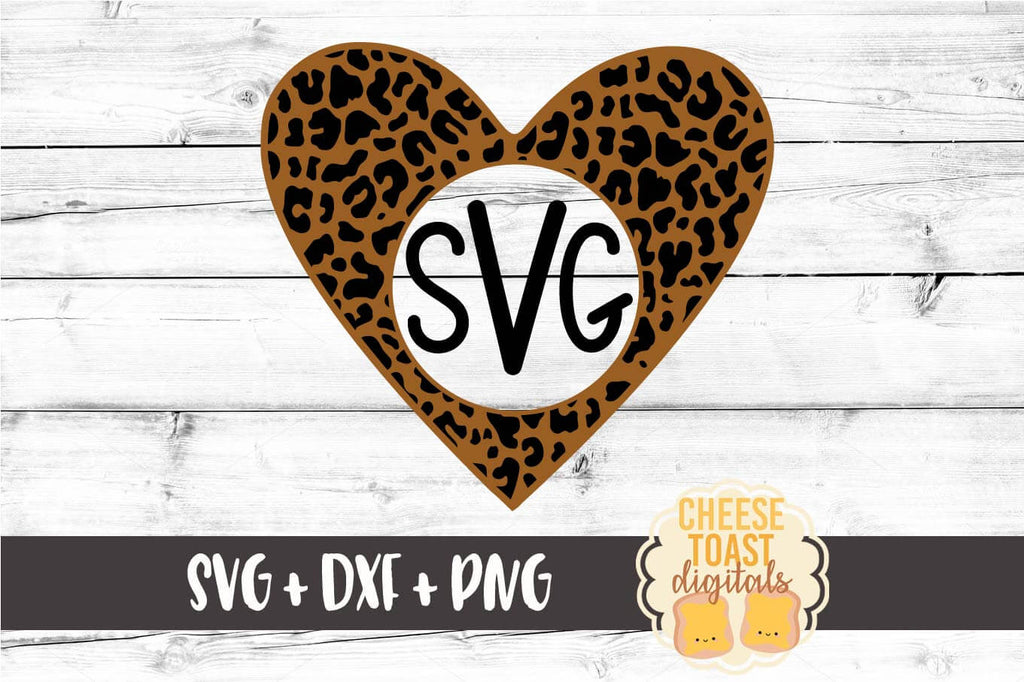 Download Leopard Print Heart Monogram Svg Free And Premium Svg Files Cheese Toast Digitals