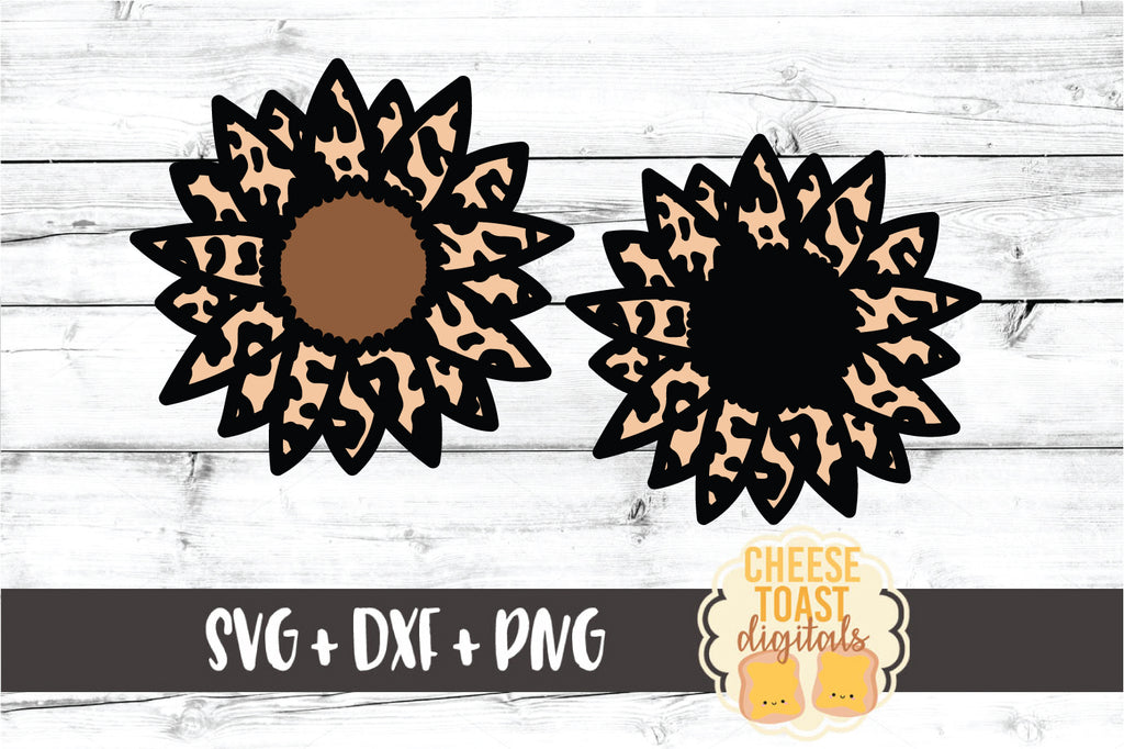 Download Leopard Print Sunflower Svg Free And Premium Svg Files Cheese Toast Digitals