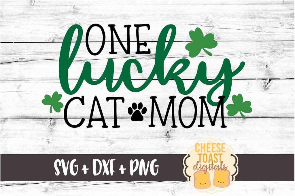 Download One Lucky Cat Mom Svg Free And Premium Svg Files Cheese Toast Digitals