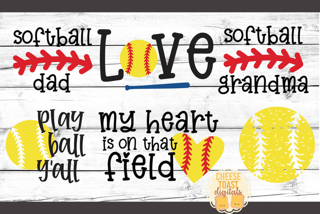 Download Softball Svg Bundle Free And Premium Svg Files Cheese Toast Digitals