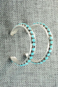 Turquoise & Sterling Silver Earrings - Lois Tzuni