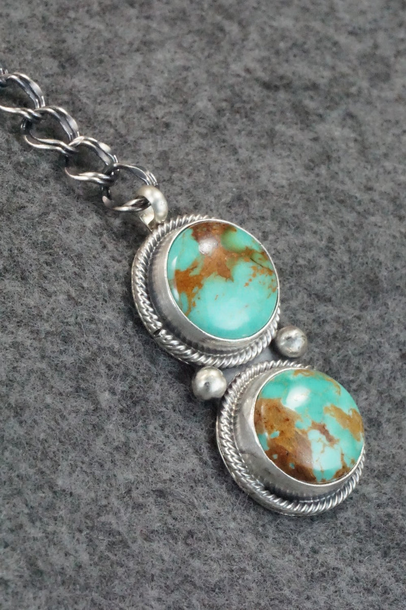 Turquoise & Sterling Silver Necklace - Tom Lewis – High Lonesome Trading