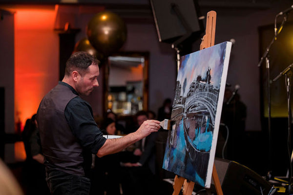 London Irish Centre Gala Dinner Stephen Whalley Live Painting in London