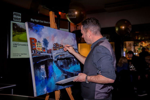 London Irish Centre Gala Dinner Stephen Whalley Live Painting in London