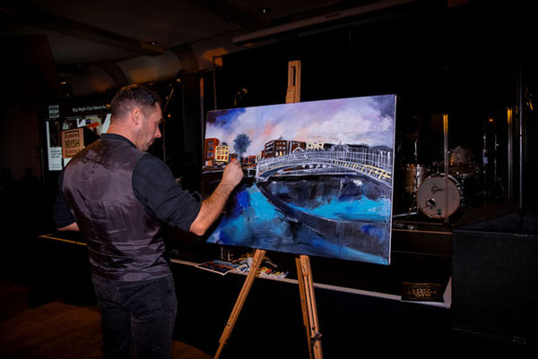 London Irish Centre Gala Dinner Stephen Whalley Live Painting in London