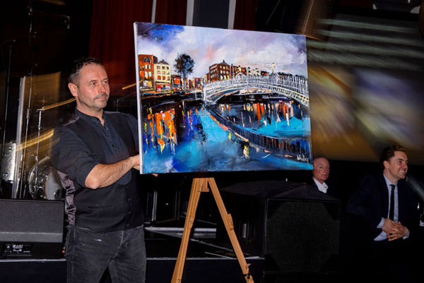 London Irish Centre Gala Dinner Stephen Whalley Live Painting in London