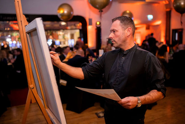 London Irish Centre Gala Dinner Stephen Whalley Live Painting in London