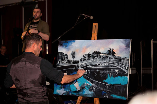 London Irish Centre Gala Dinner Stephen Whalley Live Painting in London