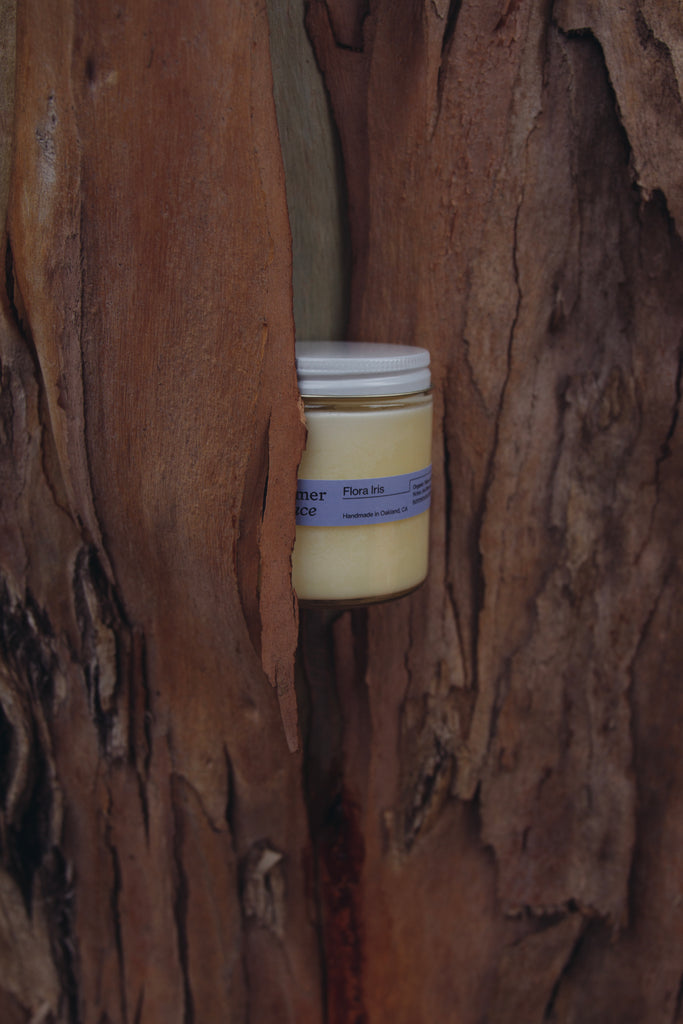 flora iris tallow candle