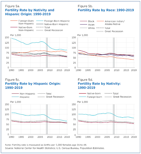 Fertility rate ace and race diagram