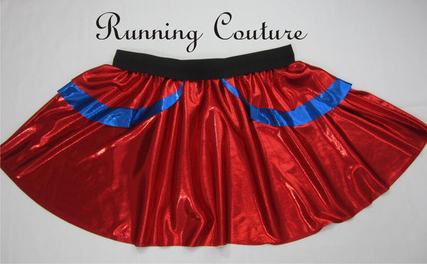 metallic running skirt
