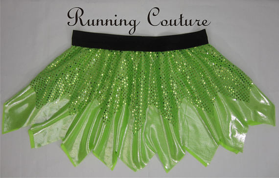metallic running skirt. Pixie dust 