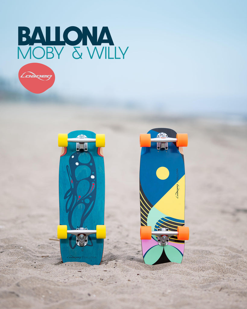 Loaded Ballona Moby & Willy longboard skateboards