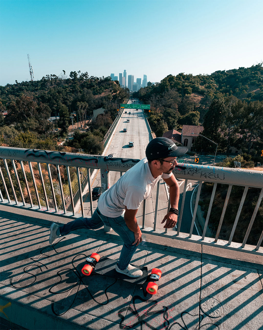 Ethan Cochard on the Loaded Fathom longboard skateboard