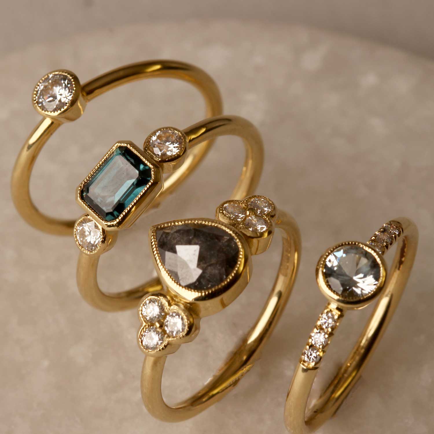 Pave Bridge Engagement Ring - Frank Reubel Fine Jewelry