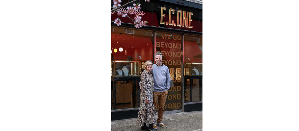 EC One's founds Jos and Ali outside our Clerkenwell shop
