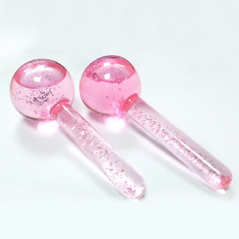 Pink Ice Globes to depuff your face