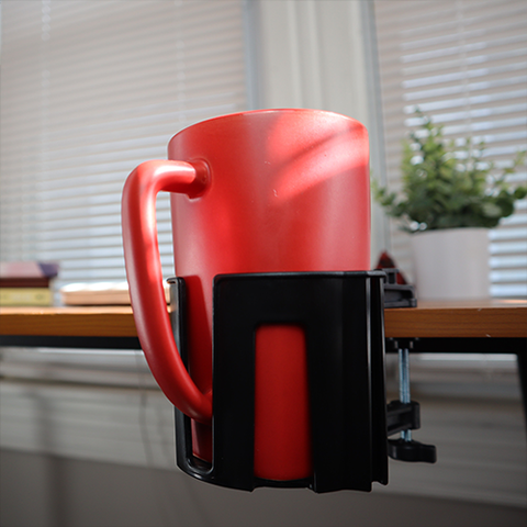 Cup-holster with a red mug