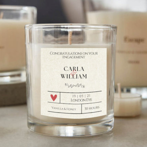 Personalised candle