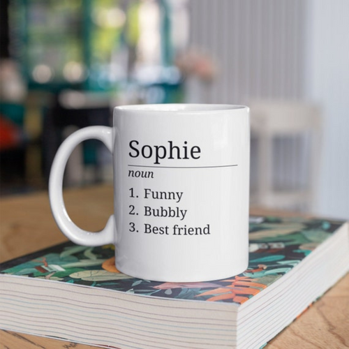 Personalised discription mug
