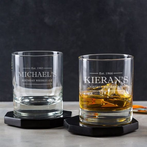 Personalised whiskey glass