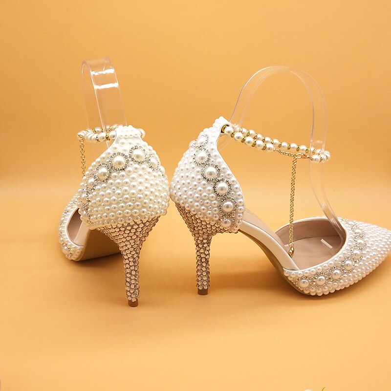 BS34 Pearl rhinestone Bridal shoes (7 Colors) - Nirvanafourteen