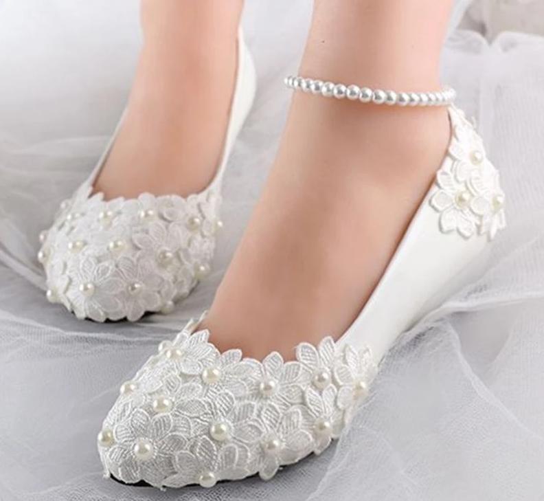 ivory lace flat wedding shoes