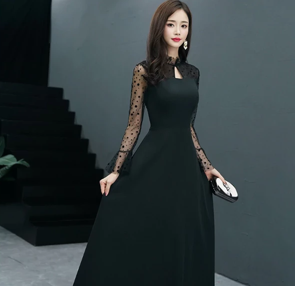 simple black gown design