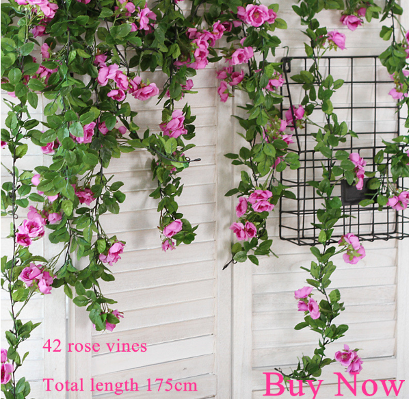 Artificial rose flower vine Wedding Wall Decoration - Nirvanafourteen