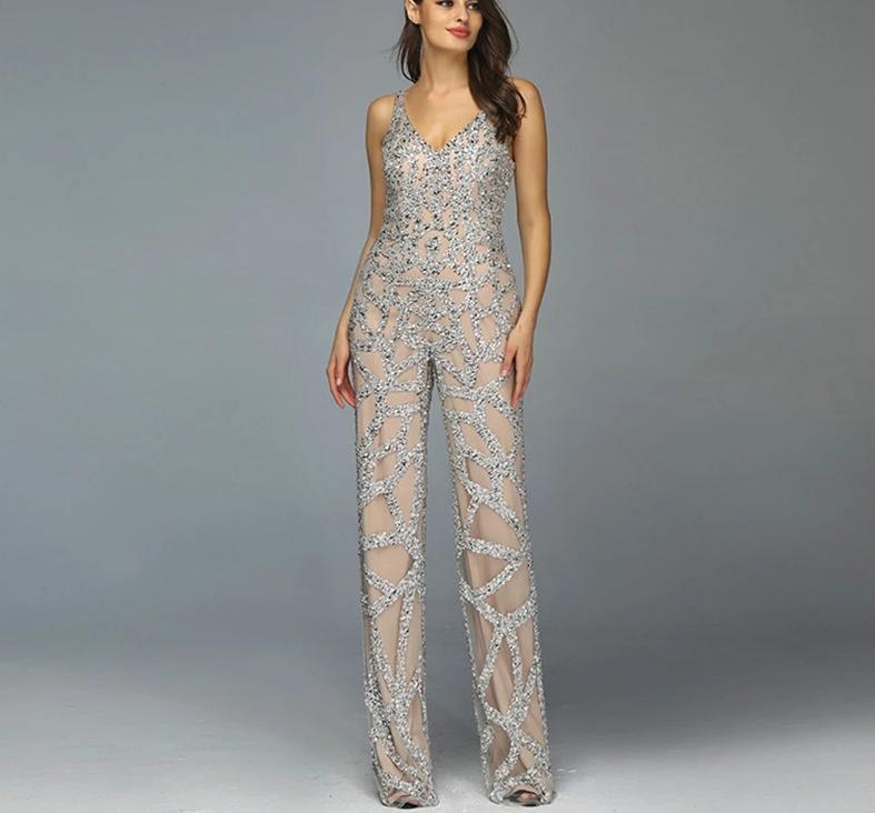 diamond jumpsuit prom