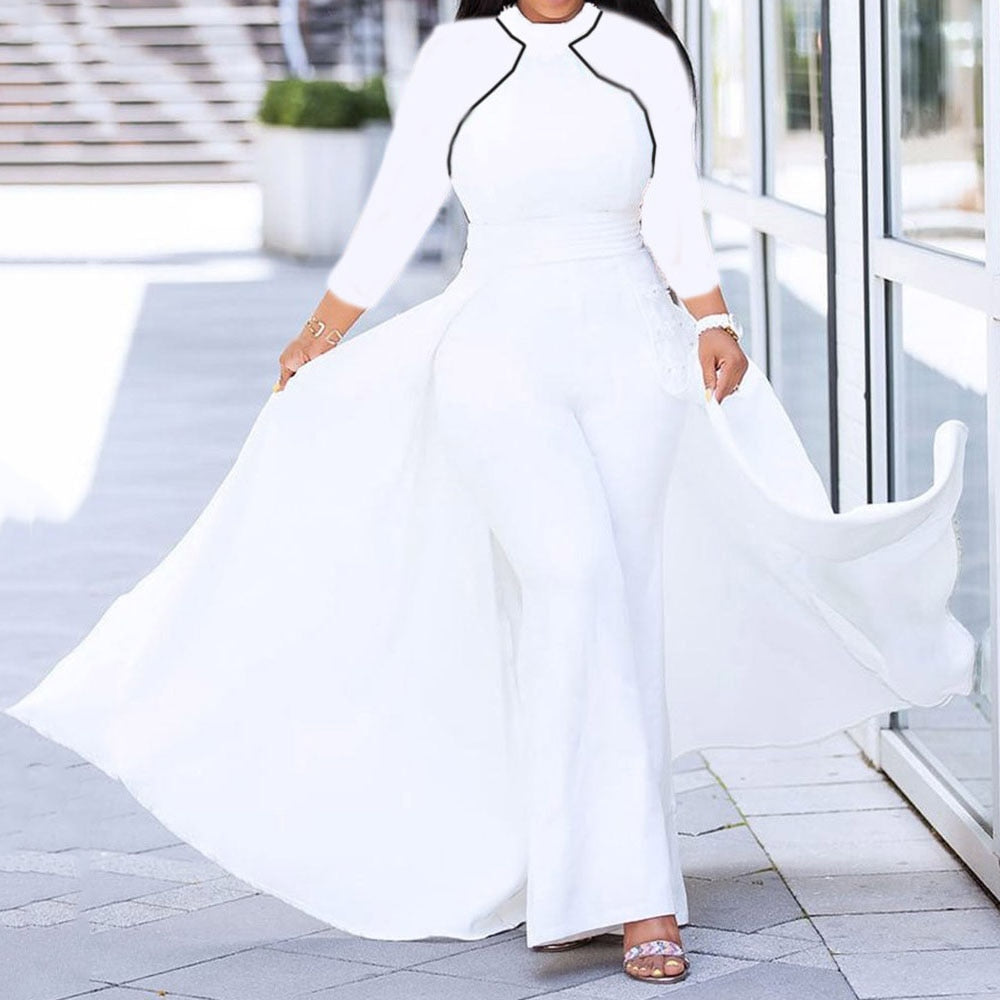 plus size formal jumpsuits with sleeves